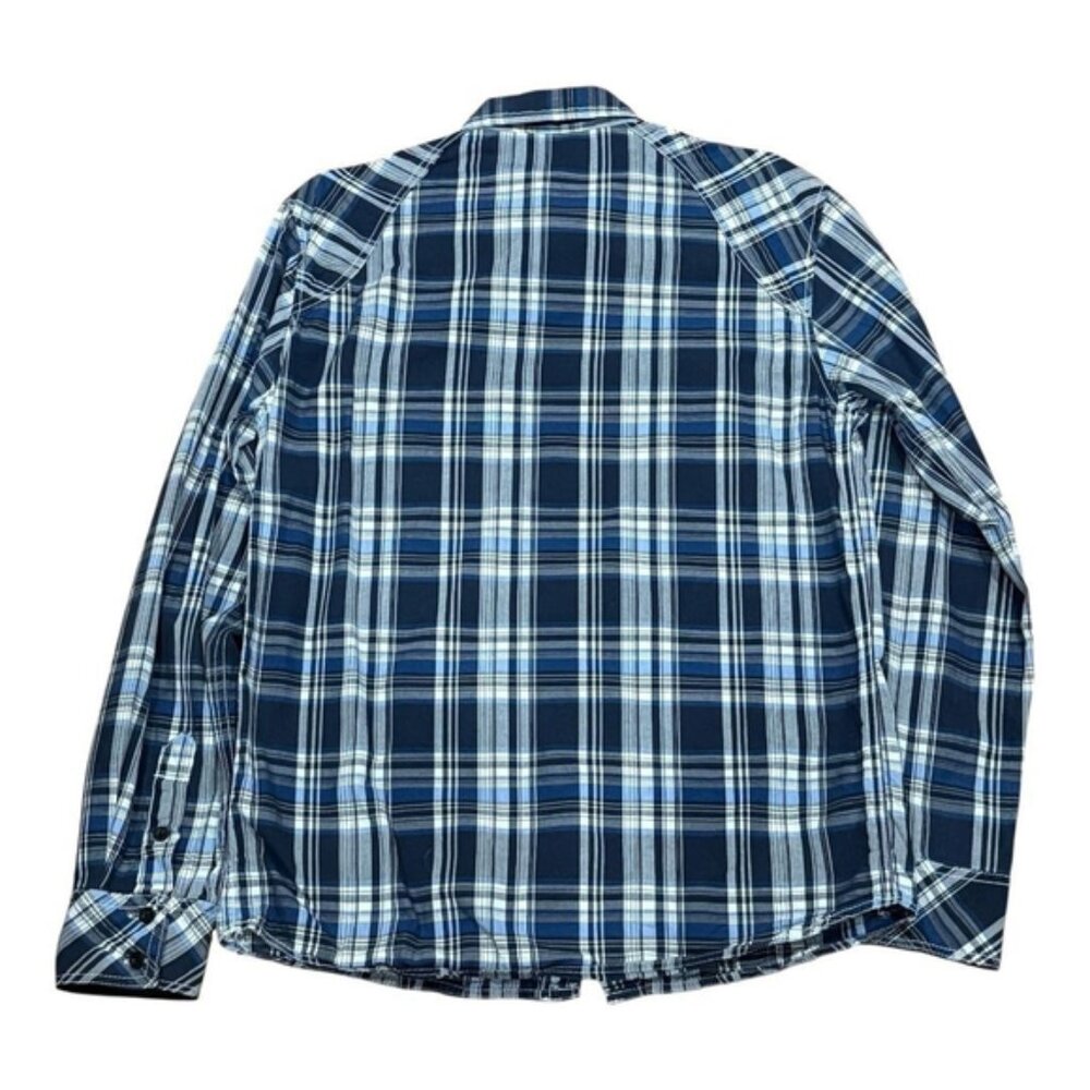 Urban Heritage Shirt Mens Medium Plaid Western Embroidered - Picture 9 of 9